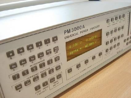 Precision measurements: Power readings from the Voltech PM 3000A detail power yields from solar energy
