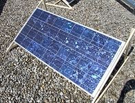 Each solar panel delivers up to 130 Watts of electricity.