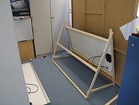 Framework with solar panel installed