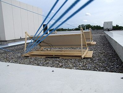 Cabling run from wall/corner pulley block to closest solar array