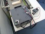 A fuse on the battery protects components from short circuits.