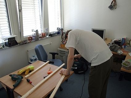 Cutting a framing lathe