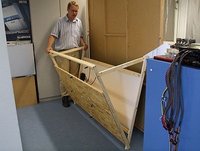 Maneuvering the upper platform and framework.
