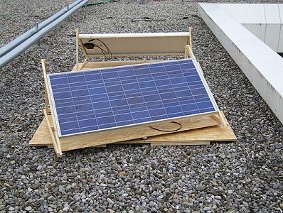 Completed turntable in place on the roof