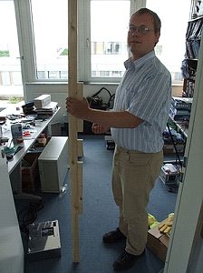 The completed pulley arm assembly