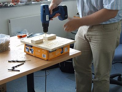 Constructing mounting blocks for pulley attachment